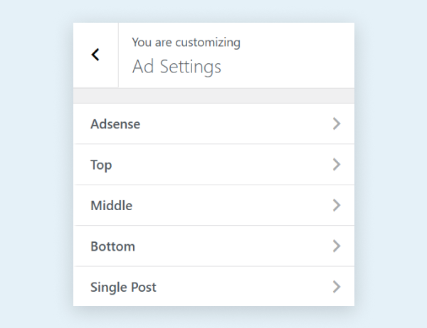 Ad Settings